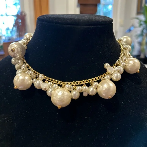 Vintage cotton pearl Necklace - Picture 1 of 4